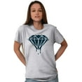 thumbnail image 3 of Diamond Dripping Fashionable Girly Plus Size Crewneck Graphic Tee Shirt Brisco Brands 2X, 3 of 4