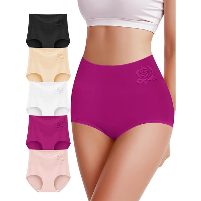 MEIYATING Culottes Taille Haute pour Femmes Contrôle du Ventre Culottes Post-Partum Multipack