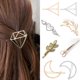 thumbnail image 2 of Pinza de pelo para mujer, tijeras, diamante, luna redonda, hoja, unicornio, corazón, Simple, dorado, plateado, chica, regalo de moda, amuleto Tan Jianjun unisex, 2 of 2