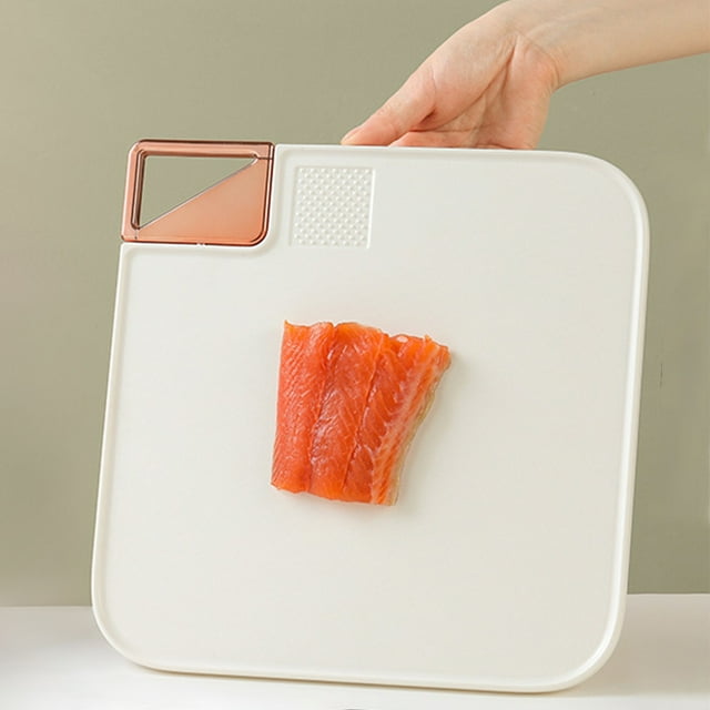 BAOPAI Double-Sided Standable Kitchen Chopping Board with Integrated Grinding Texture for Safe Food Prep Prevents Cross-Contamination Space-Smart Storage