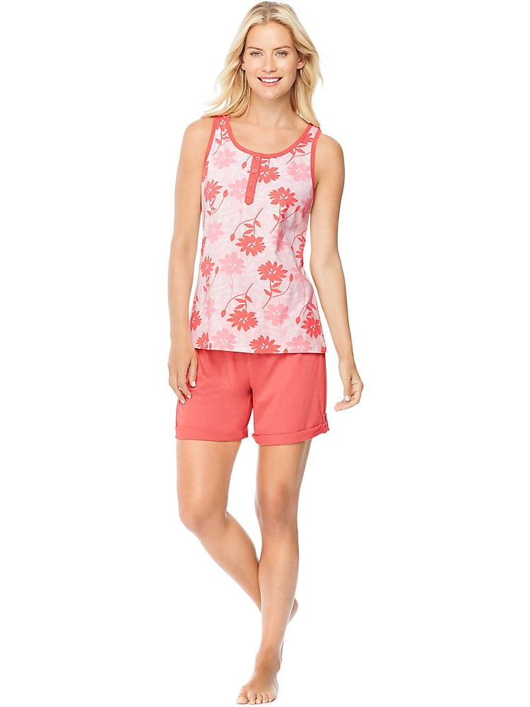 Women's Henley Tank/Shorts Sleep Set