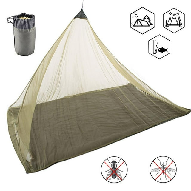 pitrice Tente 360 Degrés pour Camping en Plein Air, Tente de Randonnée pour Lit de Camping Simple, Vert Olive
