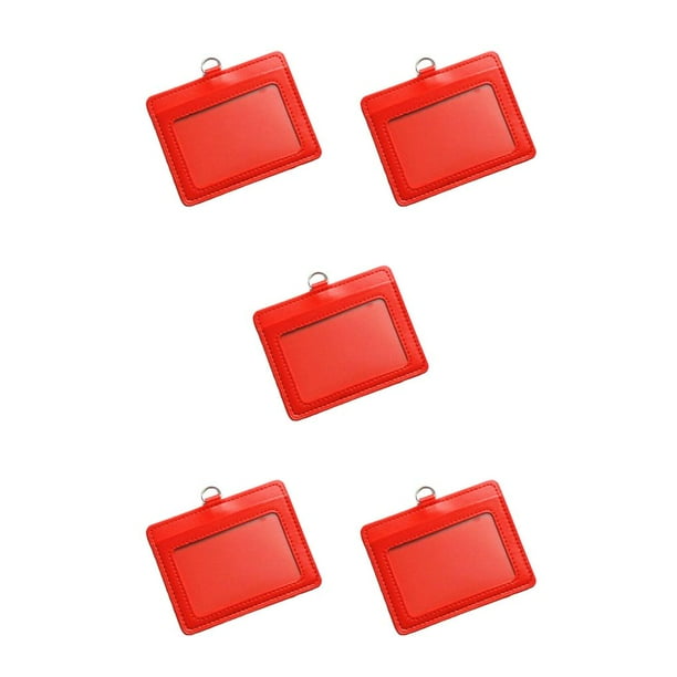 sweethay 10 piezas cubierta de tarjeta de identificación carcasa protectora tarjetas de autobús manga Horizontal/rojo Type2 NO2