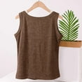 thumbnail image 3 of fatyb Plus Size Womens Knitted Tank Tops Sleeveless Button Tshirts Crewneck Summer Casual Undershirts, 3 of 7