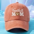 thumbnail image 2 of AWZXDE Embroidered FOOTBALL MOM Washed Baseball Cap Unisex Casual Outdoor Breathable Shade Hat, 2 of 3