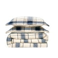 thumbnail image 5 of Truly Soft Cuddle Warmth Plaid Comforter Sets Blue and Cream Plaid Polyester 3-Piece King Comforter Set, plaid themed, for Men and Women, OEKO-TEX Certified Confidence, 5 of 9