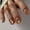 M (10 pieces), variant on Champagne gold glass beads cat's eye fake nail pieces burst white prefabricated nail art nail pieces spar cat eye wearable nails