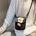 thumbnail image 4 of Bolso bandolera flores-negro, 4 of 5