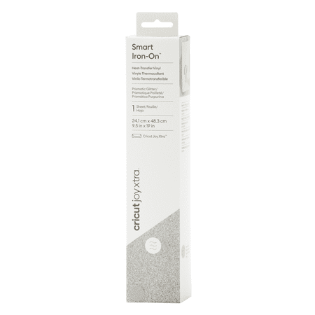 Cricut® Joy Xtra™ Smart Iron-On™ Prismatic Glitter (19 in), Silver