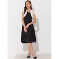 thumbnail image 3 of Satén Shrug Bolero Cap Sleeve Business Open Front Crop Cárdigan Allegra K para mujer blanco XL, 3 of 5