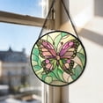 thumbnail image 4 of Elegant Stained Glass Window Hanging Ornament For Home Interior With Green Theme, 4 of 6