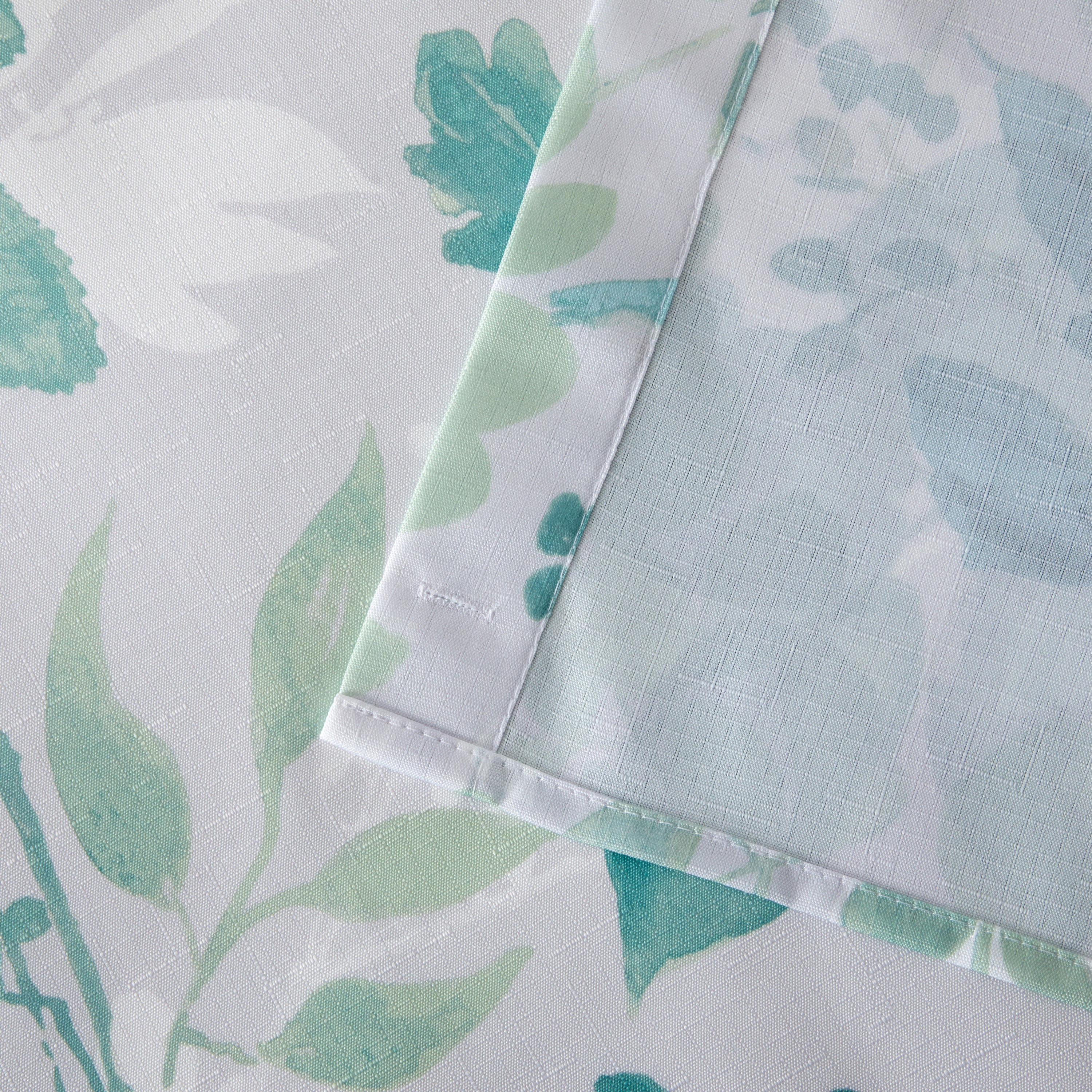 Mainstays 14-Piece Green Floral Shower Curtain Set with Hooks & Liner – 72x72
