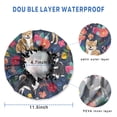 thumbnail image 3 of Shower Caps,Shiba Inu and Pioneer Flower Waterproof Shower Cap for Women 4 Pieces,Double Reusable Hair Cover for Shower PEVA Elastic Stretch Hem, 3 of 7