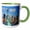 Green/White, variant on 3drose, Nyc Statue of Liberty, 11oz Two-tone Red Mug