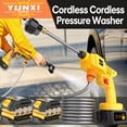thumbnail image 3 of 21V Cordless High-Pressure Cleaning Machine with Multifunction Hose Nozzle, Portable Electric Washer for Cars & Outdoor Use, 3 of 9
