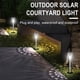 thumbnail image 5 of Luces solares para exteriores, iluminación LED de acero inoxidable, luces solares para exteriores, luces solares para jardín, pasarelas, patios, jardines - Paquete de 12 luces de farol, 5 of 9