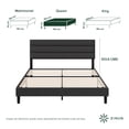 thumbnail image 1 of Base de Cama con Cabecera Queen Size Zinus Piper Tapizada Color Negro. Fácil Armado, para Todas las Edades., 1 of 6