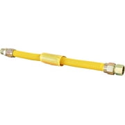 Easyflex Yellow Coated Stainless Steel 1/2" MIP x 1/2" FIP x 18" (1/2" OD) Gas Flex Connector (18" x 1/2")
