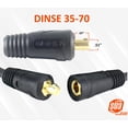 thumbnail image 3 of 300 Amp Welding Lead Extension - Dinse 35-70 Male/Female Connector - #1 AWG cable (25 FEET), 3 of 5