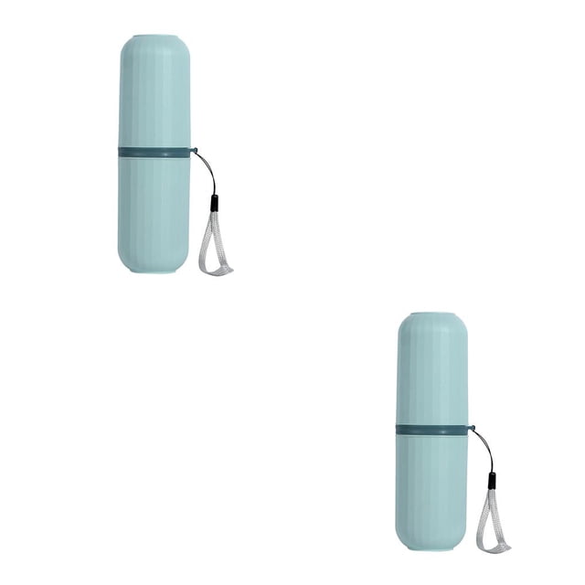 Yuarrent Estuche para cepillos de Soporte para de de viaje Copa para cepillos de Azul cielo Cielo azul 2piezas