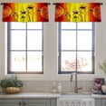thumbnail image 3 of LALILO Kitchen Curtain Valance Flower Oil Oil Art Flower Rod Pocket Window Curtain 52"x 18" Set of 2, 3 of 5