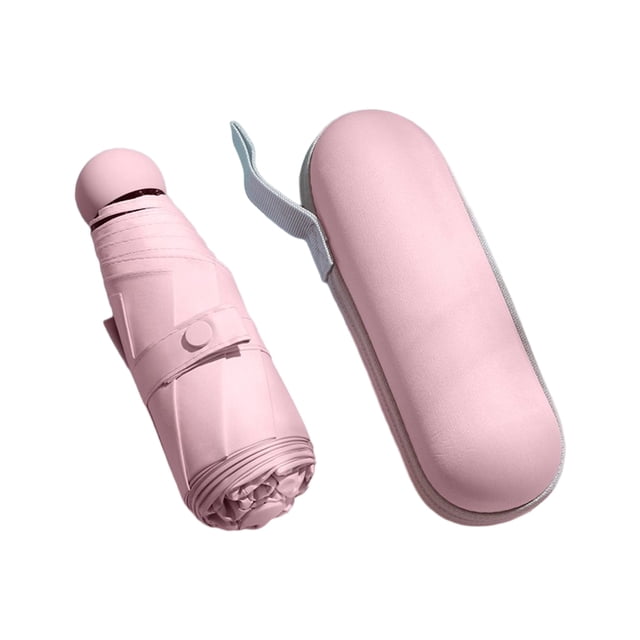Paraguas Plegable Billuyoard Impermeable 5 Pliegues Rosa Claro