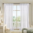 thumbnail image 7 of NICETOWN 2 Panels Lace Sheer Curtain for French Door Rod Pocket Vintage Profusion of Flower Curtains for Living Room, 52"x96", White, 7 of 7