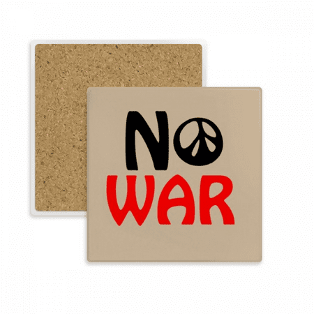 

Love Peace World No War Square Coaster Cup Mat Mug Subplate Holder Insulation Stone