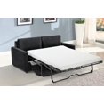 thumbnail image 4 of Uspridefurniture Borland 70'' Velvet Square Arm Sofa Bed,Black, 4 of 5