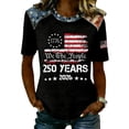 thumbnail image 2 of Women's 250th America Anniversary Independence 250 Years of Freedom Short Sleeve V-Neck T-Shirt, 2 of 4