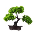 thumbnail image 2 of Árbol bonsái artificial verde, macetero para bonsái, decoración de escritorio, exhibición de plantas pequeñas Pino doble, 2 of 9