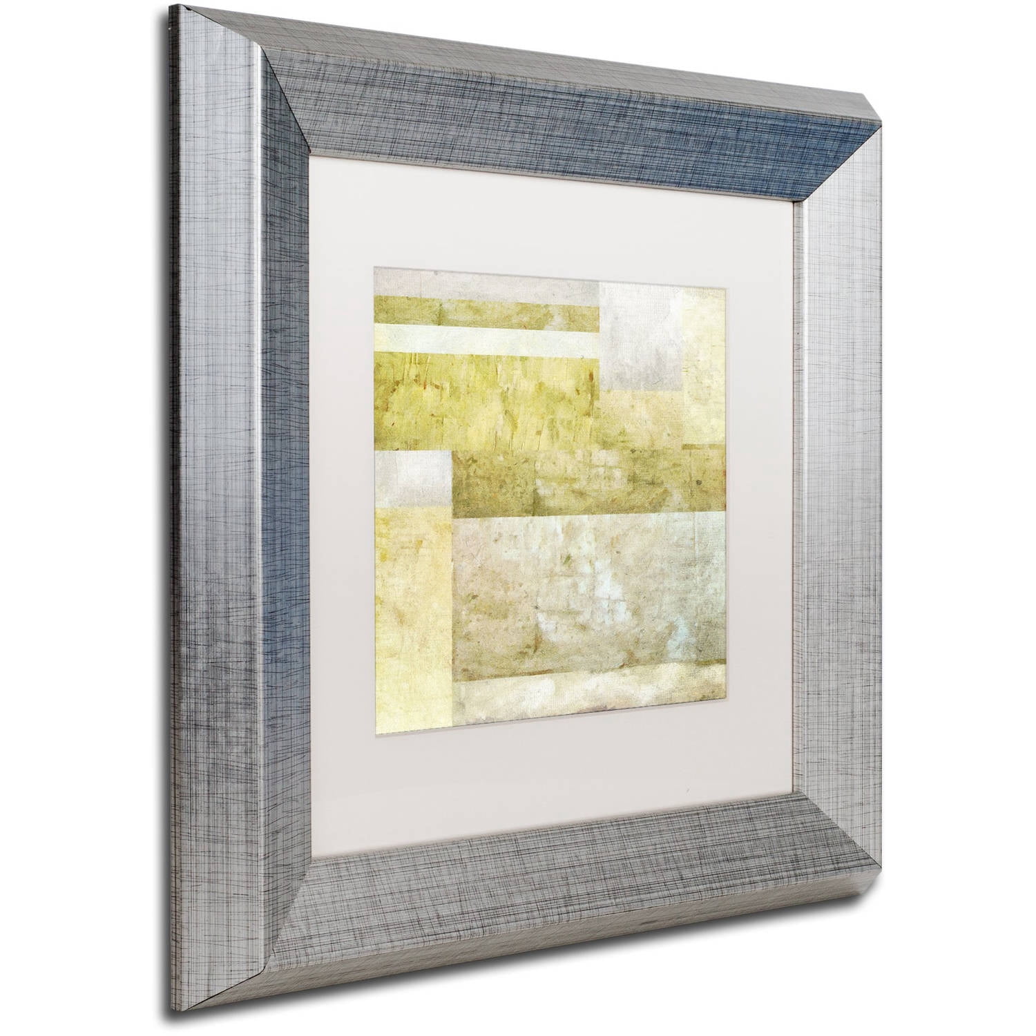 Trademark Fine Art "Neutral Study 2.0" Canvas Art by Michelle Calkins, White Matte, Silver Frame
