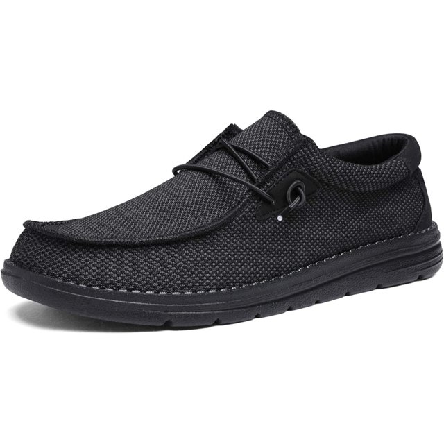 Zapatos BMNY Para Hombre Tipo Mocasin Ajustables Con Agujeta Negro Talla 28.5
