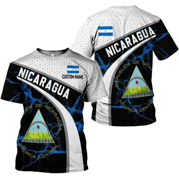 Personalized Nicaragua Shirt Custom Nicaragua Flag Lion Shirt for Men & Women Nicaraguan Camisas T-Shirt, Nicaragua Tshirt (DefaultTitle, S)