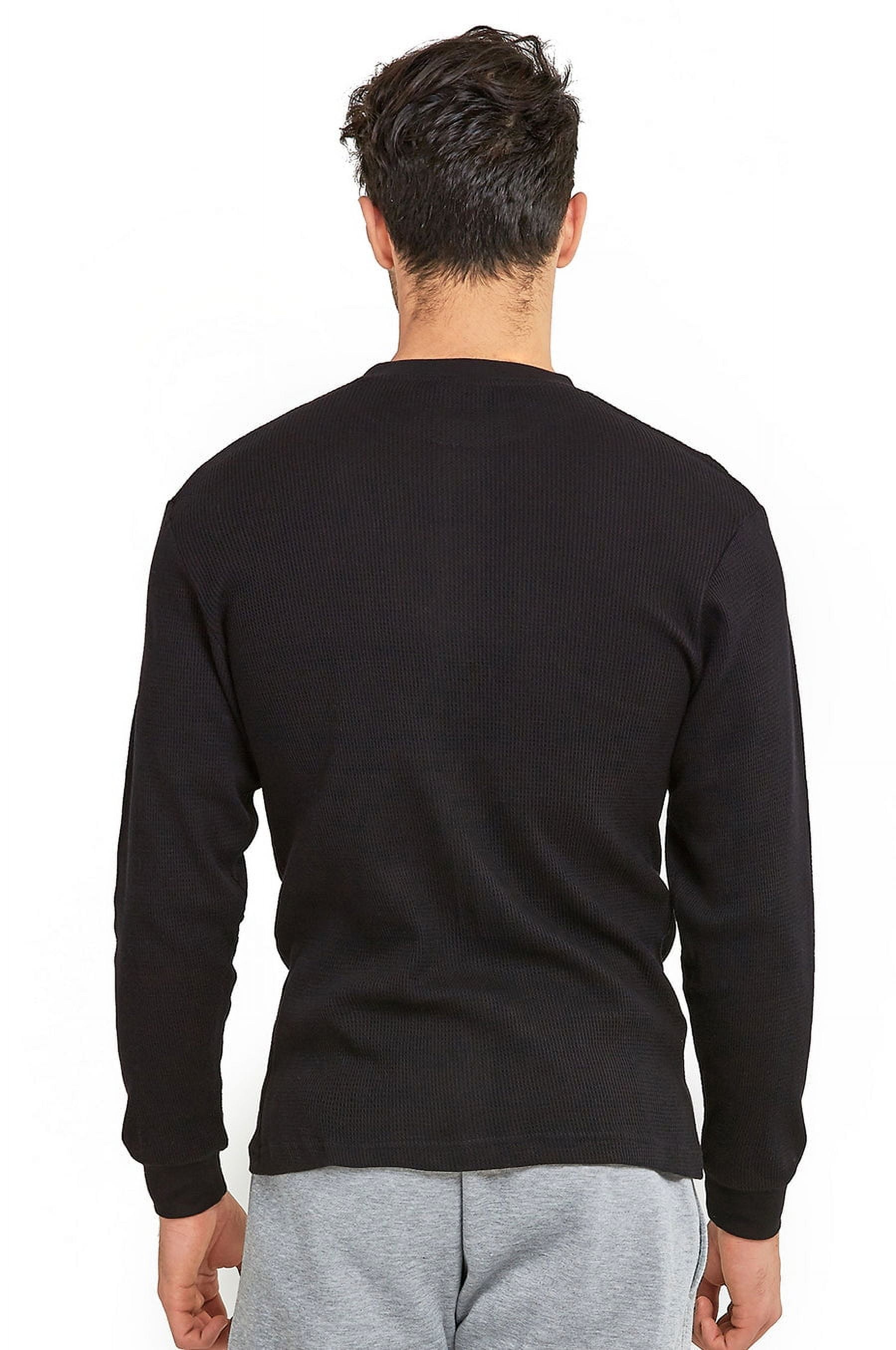 3 Packs of Top Pro Men's Classic Waffle Knit Heavyweight Cotton Long Sleeve Thermal T-Shirt Top