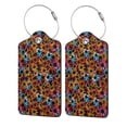 thumbnail image 5 of Rocae Daisies Flowers for Leather Luggage Baggage Tags ID Label Privacy Cover ID Label with Stainless Steel Loop and Address Card, 5 of 5