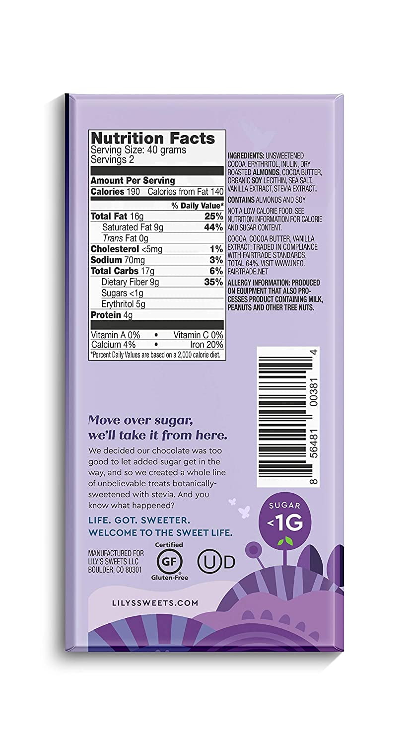 Variety 70% Dark Chocolate Bar Sampler by Lily's | Stevia Sweetened, No  Added Sugar, Low-Carb, Keto Friendly | 70% Cocoa | Fair Trade, Gluten-Free  & ...