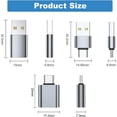 thumbnail image 6 of USB C Adapter (6 Pack), USB A Male To USB C Male, USB 3.0 Male To USB C Female, USB Type-C Male To USB 3.0 Female Converter Connector, 6 of 6