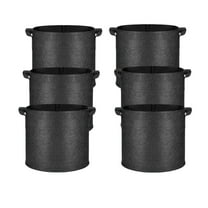 Heavy Duty 6 Gallon Grow Bags with Handles, 300G Nonwoven Plant Pots, 6-Pack