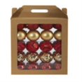 thumbnail image 3 of Nearly Natural D1000-RD 80 mm Holiday Shatterproof Christmas Tree Ornament Box Set with Re-Useable Box, Red - 40 Count, 3 of 6