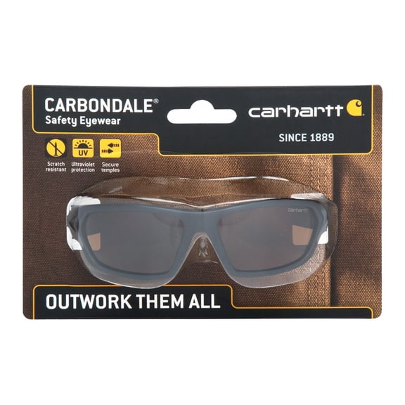 Carhartt CHB218DCC Carbondale SAFETY Glasses, Black/Tan Frame, Sandstone Bronze Lens