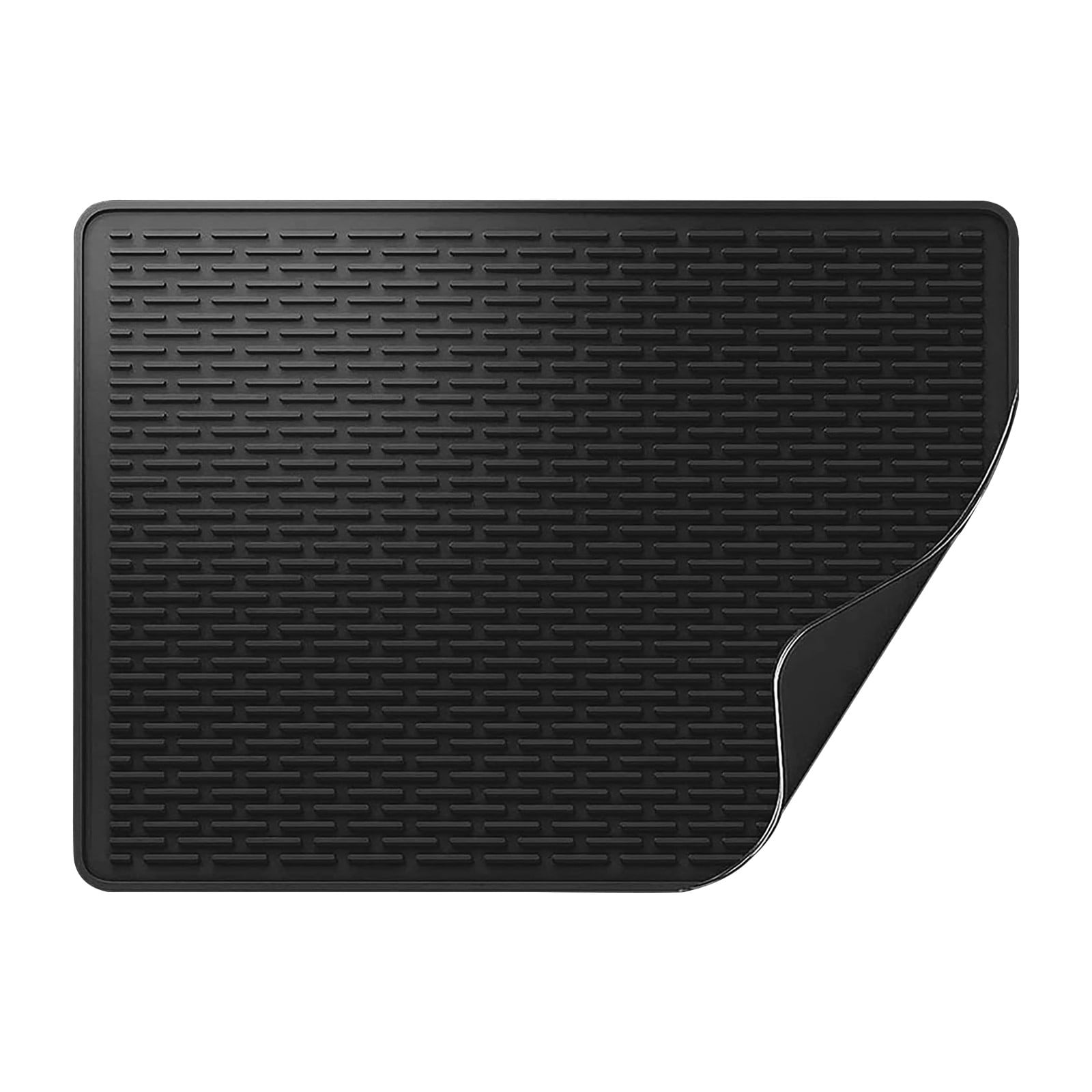Large Silicone Stove Protector Mat 27x19 Inch Heat Resistant Drying Pad for Glass Top Range Electric Stove Countertop Kitchen Accessory(Black)