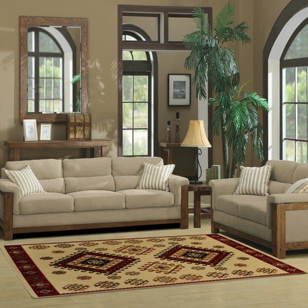 Santa Fe Southwestern Rug - Superior Santa Fe Moisture Resistant, Anti-Static Indoor Area Rug
