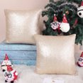 thumbnail image 4 of Unique Bargains 2Pcs Sequins Decorative Throw Pillow Cover 18" x 18" Champagne, 4 of 8