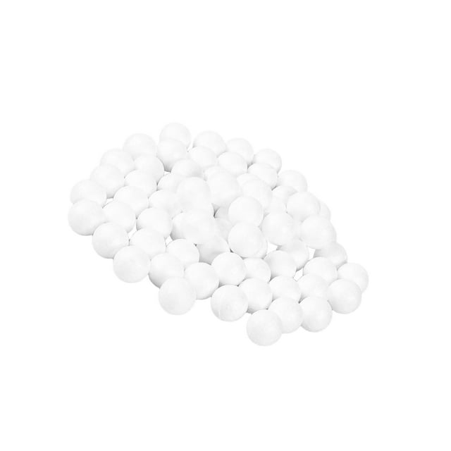 Relayinert Craft White Foam Ball Smooth DIY for Crafting Wedding 50pcs 40mm