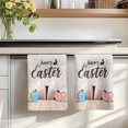 thumbnail image 7 of Happy Easter Kitchen Towels Set of 3, Colorful Spring Eggs Beige Wooden Absorbent Dish Towels for Kitchen, Microfiber Hand Towel, Quick Drying Tea Towel for Cleaning Decorative Dishcloths, 7 of 7