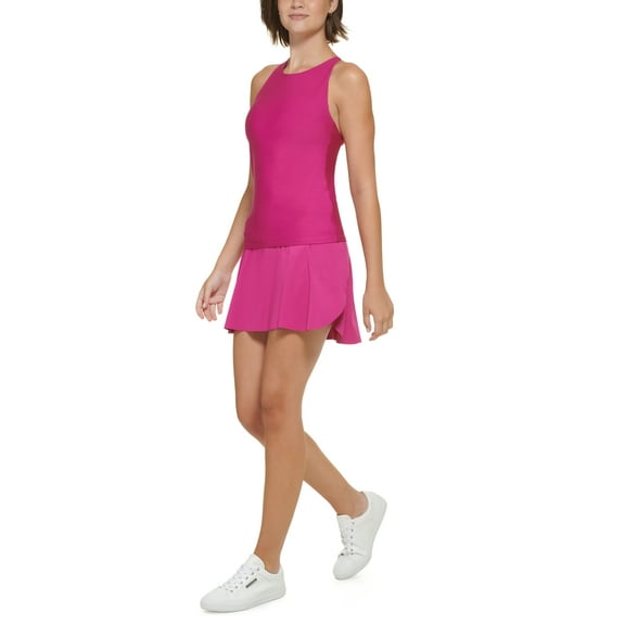 Calvin Klein Performance Women's Low-Impact High-Neck Tank Top Pink Size XXL $60