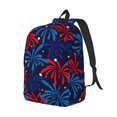 thumbnail image 2 of Balery Red White Blue Fireworks Vintage Canvas Backpack for Men and Women - Large Capacity, Durable Travel Laptop Bag for School, Work, Hiking, and Outdoor Activities-Medium, 2 of 7