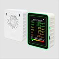 thumbnail image 4 of Monitor de Calidad del Aire Interior WiFi 6 en 1, Medidor de HCHO, TVOC, CO2, PM10 y PM2.5, Detector de Gases, Color Negro Inteligente., 4 of 10