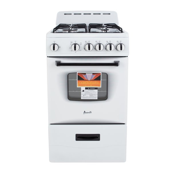 Avanti 20" Compact Gas Range Oven, in White (GR2011CW)